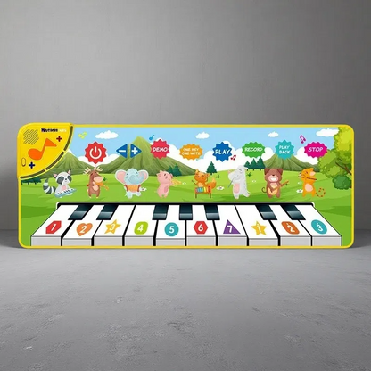 Baby Early Education Musical Instrument Crawling Mat Toy – Soft Polyester Play Mat with Interactive Sounds Green