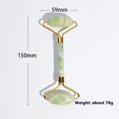 Beauty Device Jade Scraping Board Set – Natural Jade Facial Massage Tools Double Big Thorn Head Roller