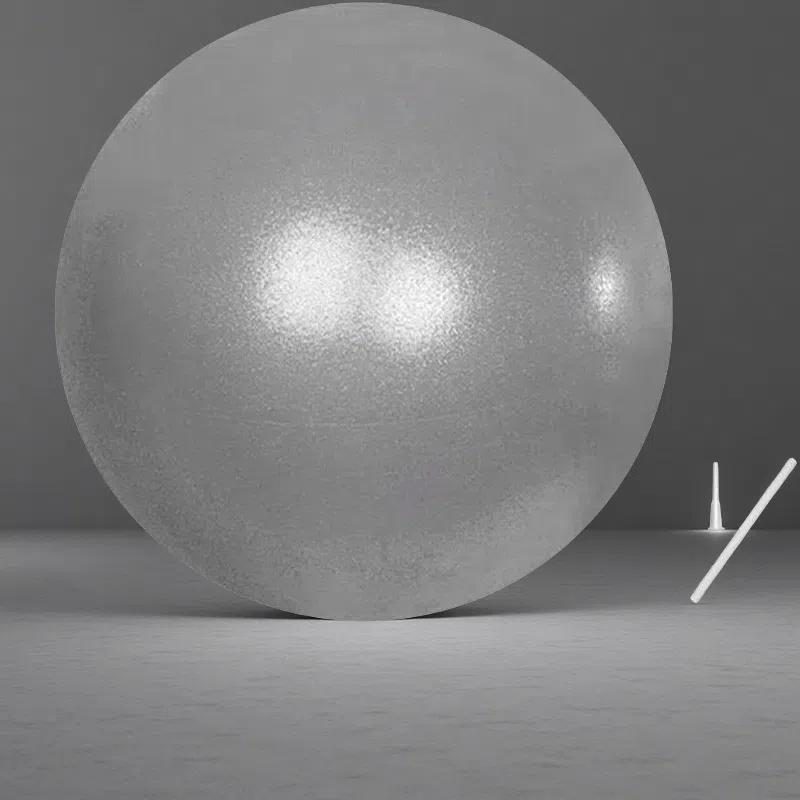 Dance Fitness Massage Yoga Ball – Durable PVC Exercise Ball with Inflator Silver