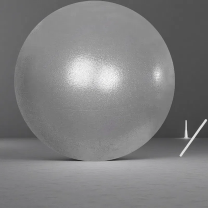 Dance Fitness Massage Yoga Ball – Durable PVC Exercise Ball with Inflator Silver