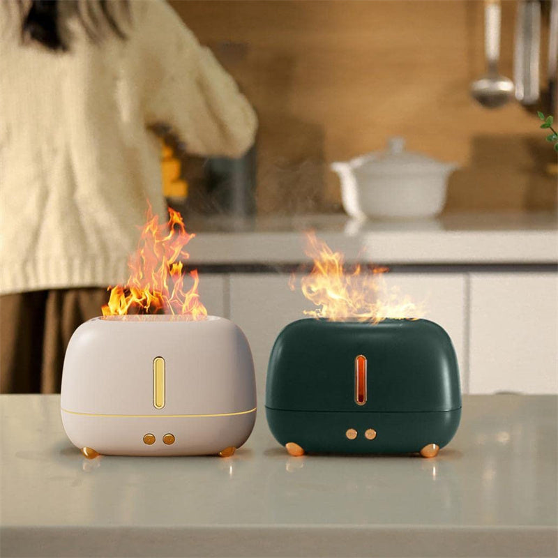 Upgraded Flame Humidifier – USB Essential Oil Diffuser with Fireplace Effect & Timer