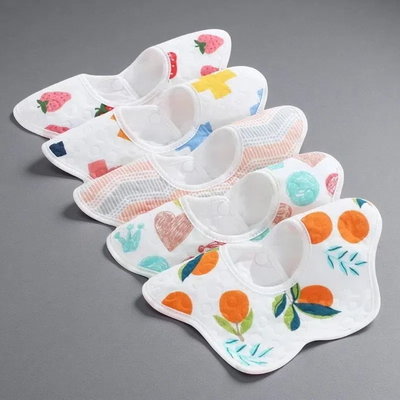 Baby Petal Waterproof Bib Saliva Towel Soft Cotton