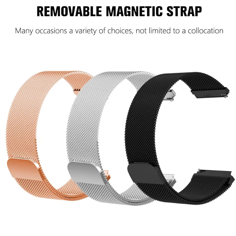 Full Touch Smart Bracelet – Fitness & Health Tracker with Stainless Steel Strap