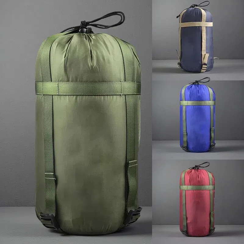 Outdoor Camping Sleeping Bag Compression Bag – Durable Nylon Storage with Silicone Coating