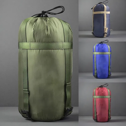 Outdoor Camping Sleeping Bag Compression Bag – Durable Nylon Storage with Silicone Coating