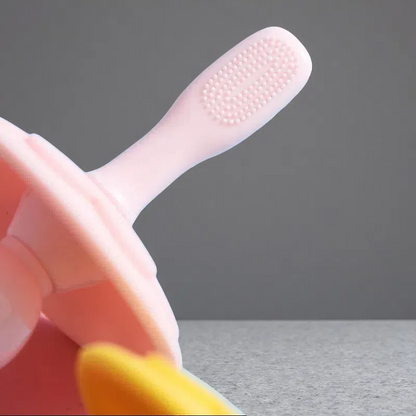 Baby Silicone Training Toothbrush Set – Safe, Soft & Replaceable Brush Heads