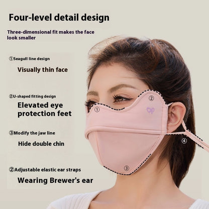 5D Windproof Cycling Face Mask with Cartilage Support – Eye Protection & Lipstick-Safe Design