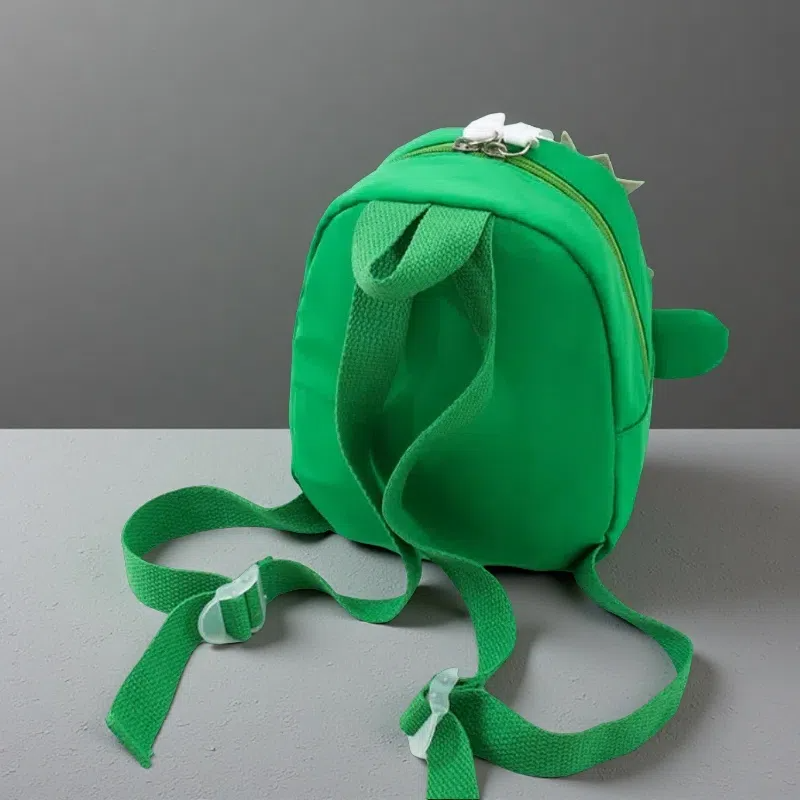 Happy Crown Dinosaur School Bag Backpack – Durable Canvas Kids’ Backpack with Polyester Lining