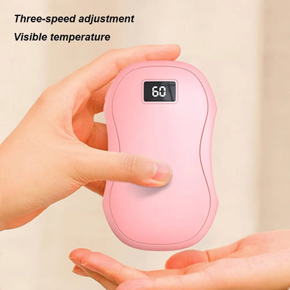 Electric Hand Warmer & Power Bank – Digital Display, USB Rechargeable, Portable Winter Essential