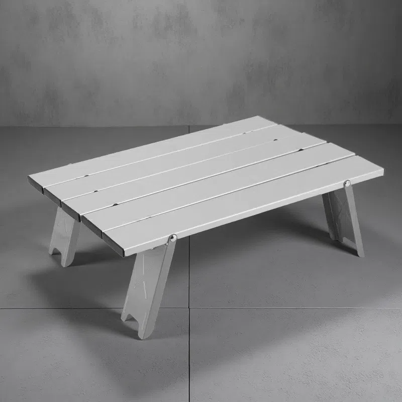Outdoor Ultralight Portable Mini Aluminum Alloy Table – Folding Camping & Travel Table Silver