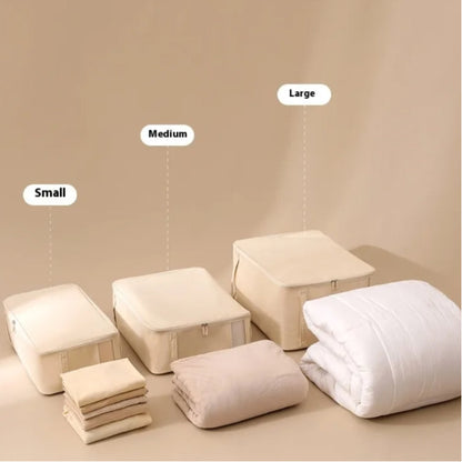 Tianshan Cotton and Linen Visual Window Clothes Quilt Organizer Bag – Cube Storage Box