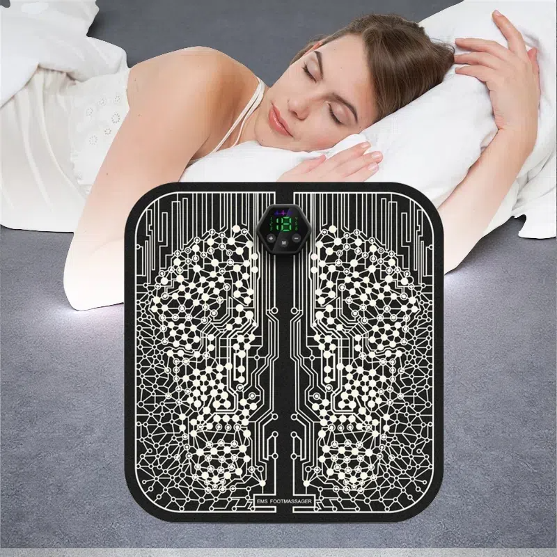 EMS Foot Pad with Pulse Microcurrent Therapy – Rechargeable Foot Massager