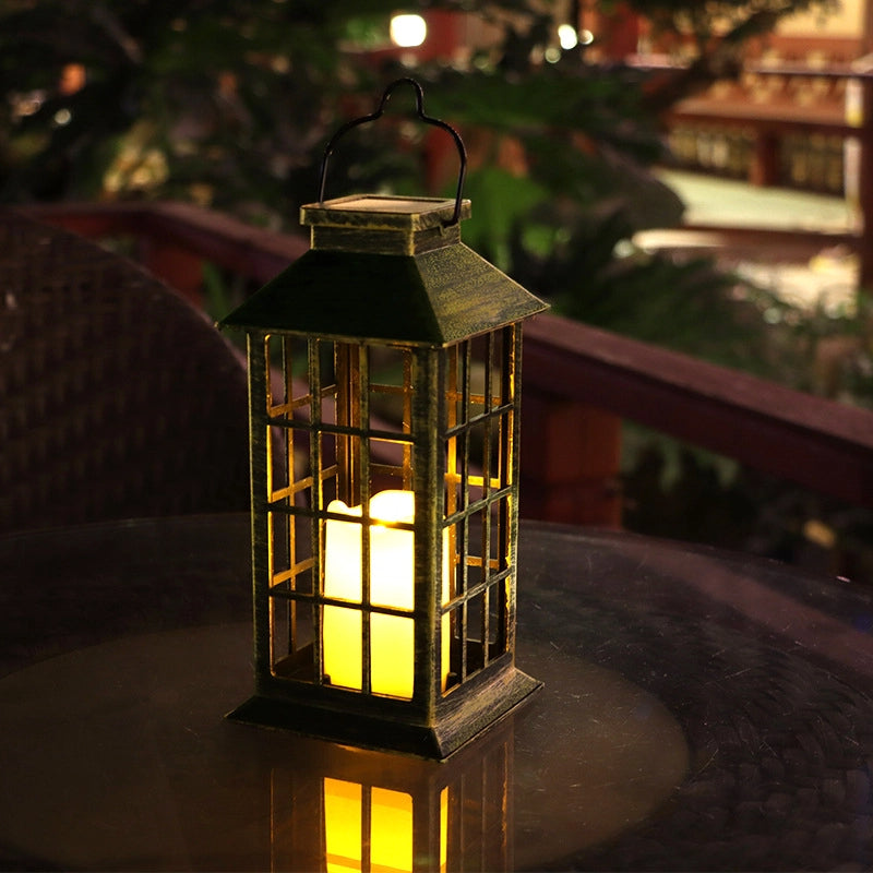 Plastic Craft Solar Wind Lantern – Hollow Palace LED Garden & Festival Decorative Light