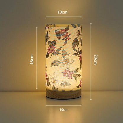 Creative Table Lamp – Fabric USB Night Light for Study, Bedroom & Relaxation Red Kapok