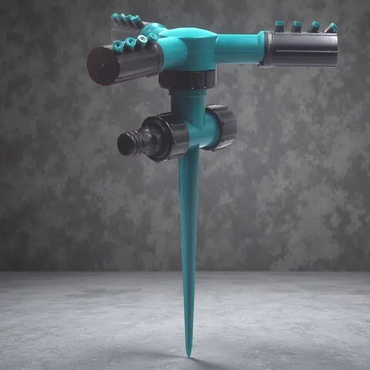 360° Automatic Rotating Sprinkler – Adjustable Garden Lawn Irrigation Tool Green