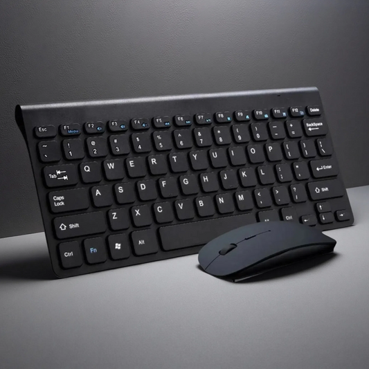 Wireless Mouse and Keyboard Set – 2.4G Connection, 10m Range, Ultra-Quiet Compact Design Black