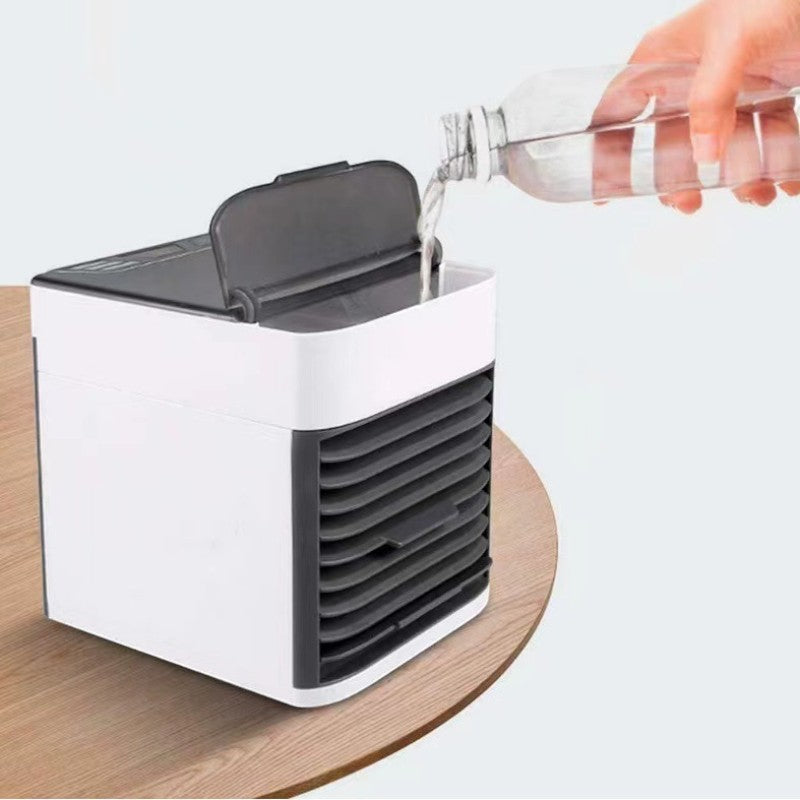 Portable Air Conditioner Fan – 3-in-1 USB Cooling, Humidifier & LED Mood Light