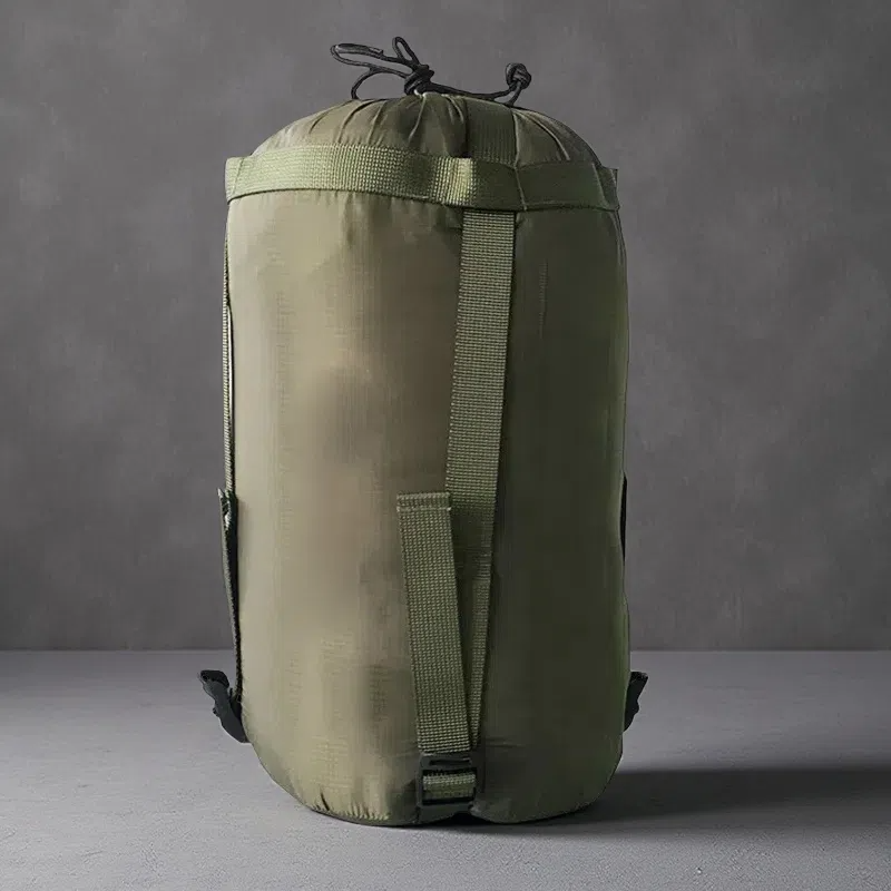Outdoor Camping Sleeping Bag Compression Bag – Durable Nylon Storage with Silicone Coating Army Green