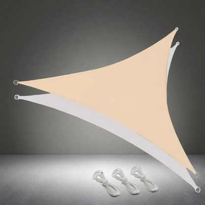 Triangle Sunshade Sail – Outdoor Garden Shade Canopy Beige yellow