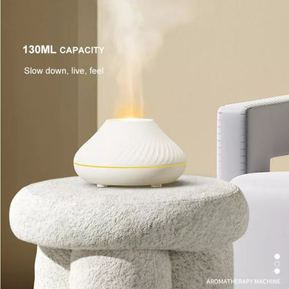 Newest RGB Flame Aroma Diffuser – 130ml 3D Colorful Volcano Humidifier