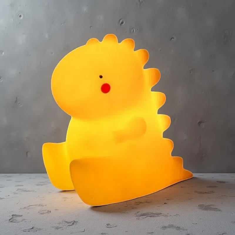 Cartoon Tyrannosaurus Night Light – Battery-Powered Soft Glow Dino Lamp for Kids’ Bedrooms