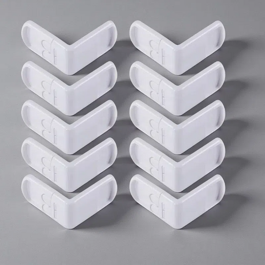 Child Safety Drawer Right Angle Lock – Secure ABS Childproof Lock for Cabinets and Drawers White 10PCS
