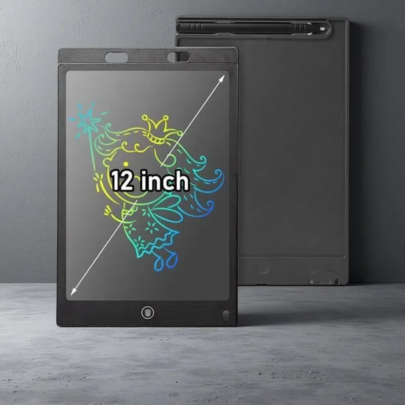 Children's Electronic Drawing Board – Student Graffiti LCD Writing Board with Stylus and Magnet Black