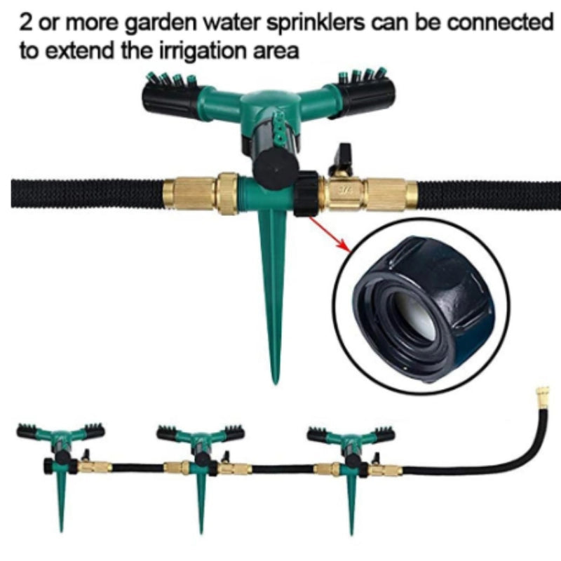 360° Automatic Rotating Sprinkler – Adjustable Garden Lawn Irrigation Tool