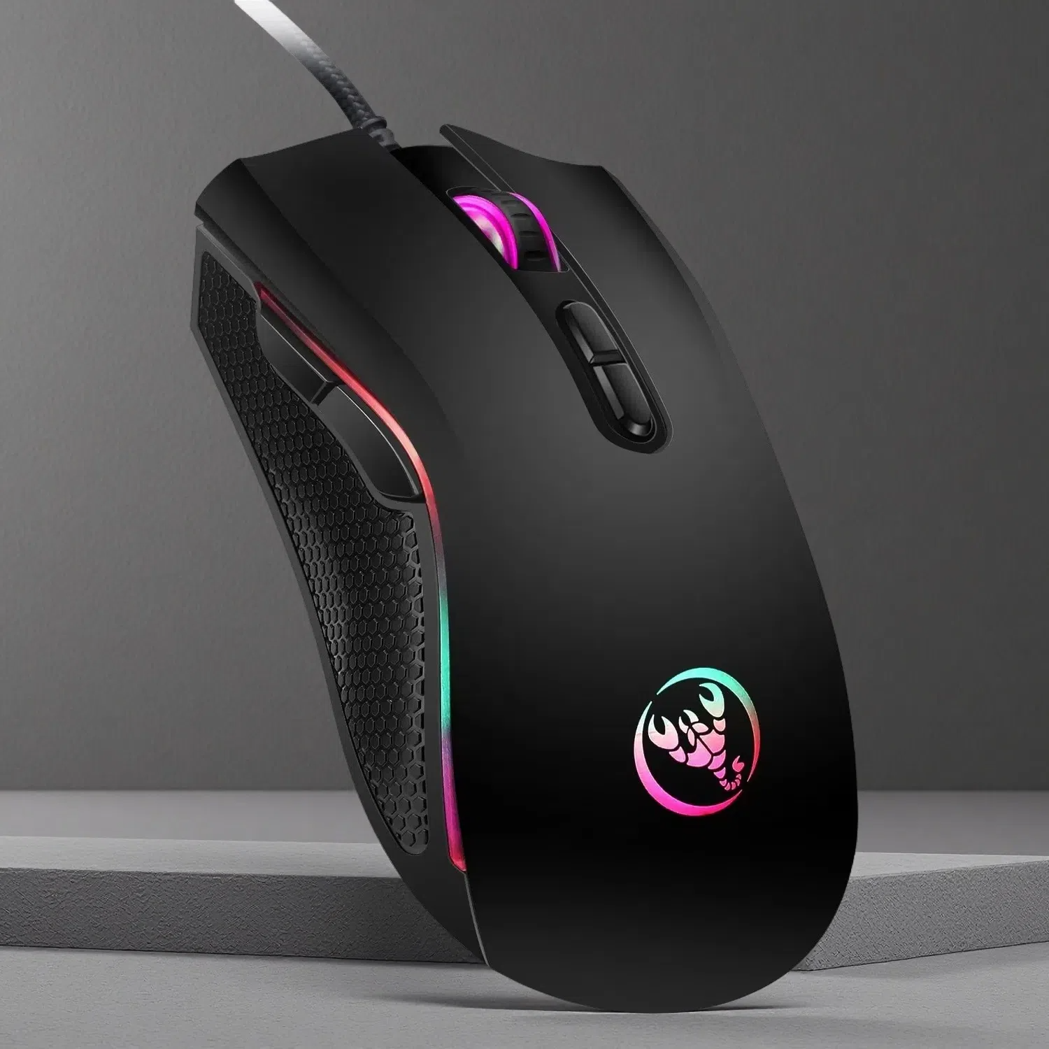 Colorful Luminous Wired Gaming Mouse – Ergonomic Design with 3200 DPI and 7 Programmable Keys