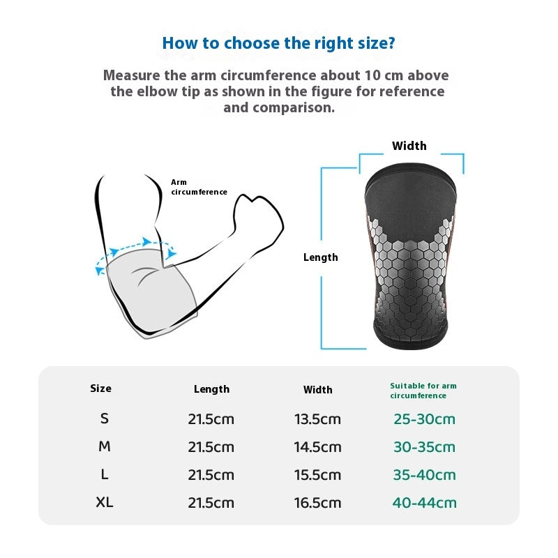 7mm Thick Neoprene Elbow Pad – Compression Arm Protector for Sports & Impact Support