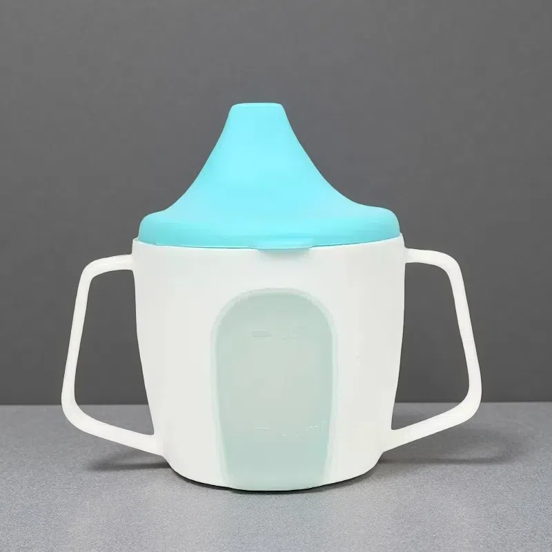 No-Spill Baby Learning Cup – Mini Drop-Resistant Tapered Cup for Toddlers Blue