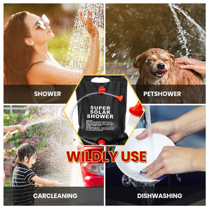 Outdoor Camping Solar Shower Bag – 20L Portable Foldable Shower with Shower Head