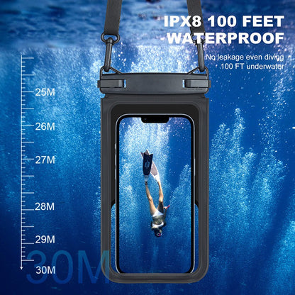 Double Compartment Phone Waterproof Bag – Durable PVC Protective Case for Beach & Swimming