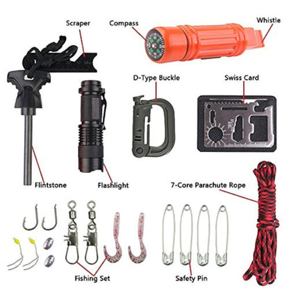 Outdoor Travel SOS Survival Tool Set – Multifunctional Adventure & Fishing Kit