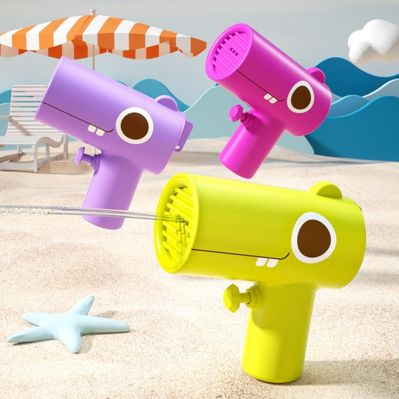 Children's Hand-held Press Water Gun – Cartoon Water Toy for Outdoor Fun