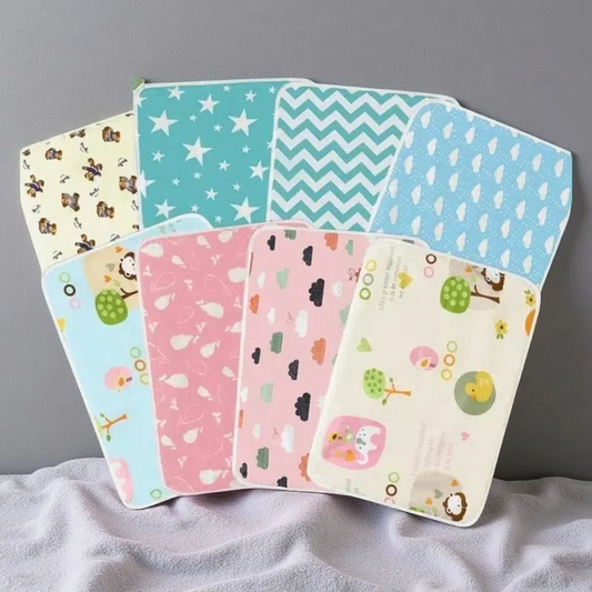 Cartoon Cotton Breathable & Waterproof Baby Changing Pad – Soft, Absorbent & Durable for Newborns