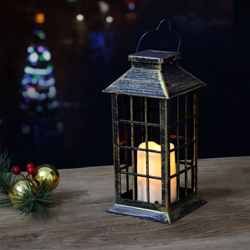 Plastic Craft Solar Wind Lantern – Hollow Palace LED Garden & Festival Decorative Light