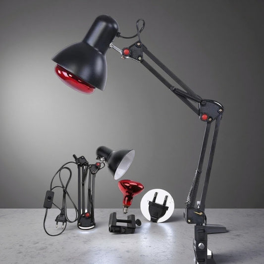 Infrared Therapy Lamp with Adjustable Metal Clip – 100W