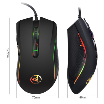 Colorful Luminous Wired Gaming Mouse – Ergonomic Design with 3200 DPI and 7 Programmable Keys
