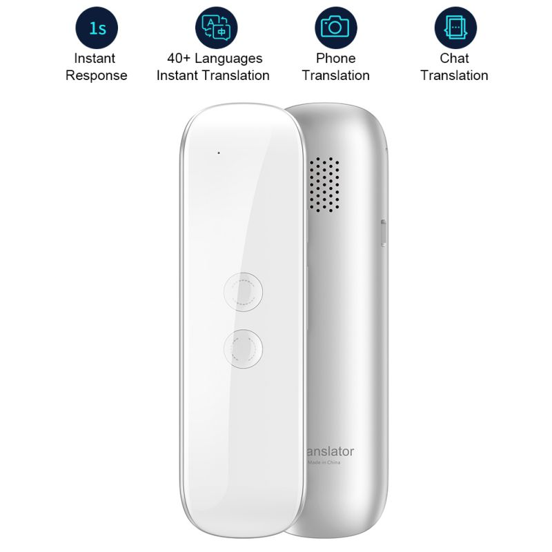 Intelligent AI Voice Translator – 2-Way Real-Time Translation, Long Battery Life, Compact Design