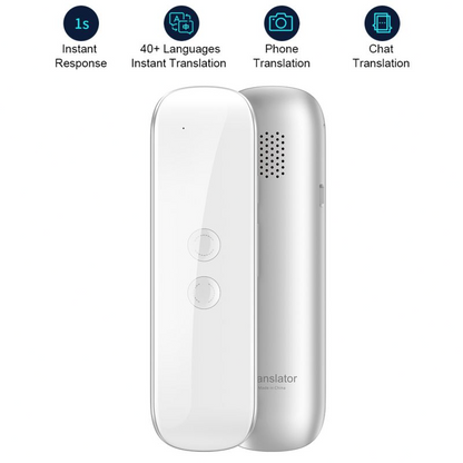 Intelligent AI Voice Translator – 2-Way Real-Time Translation, Long Battery Life, Compact Design