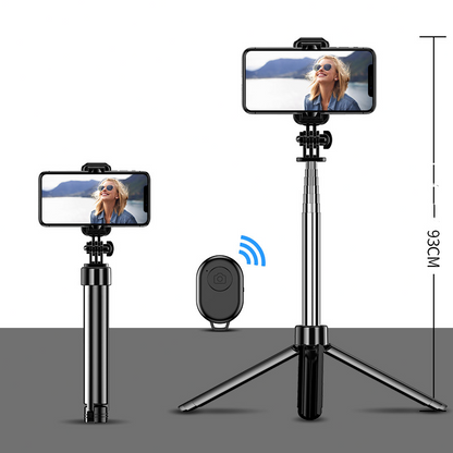 Bluetooth Selfie Stick Tripod – Compatible with iPhone & Android