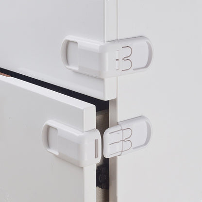 Child Safety Drawer Right Angle Lock – Secure ABS Childproof Lock for Cabinets and Drawers