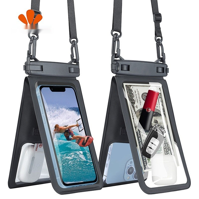 Double Compartment Phone Waterproof Bag – Durable PVC Protective Case for Beach & Swimming