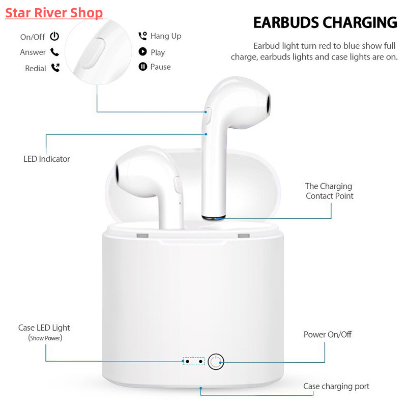 Universal Bluetooth Wireless Headphones – Semi In-Ear Gaming & Daily Use
