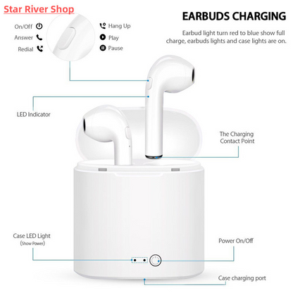 Universal Bluetooth Wireless Headphones – Semi In-Ear Gaming & Daily Use