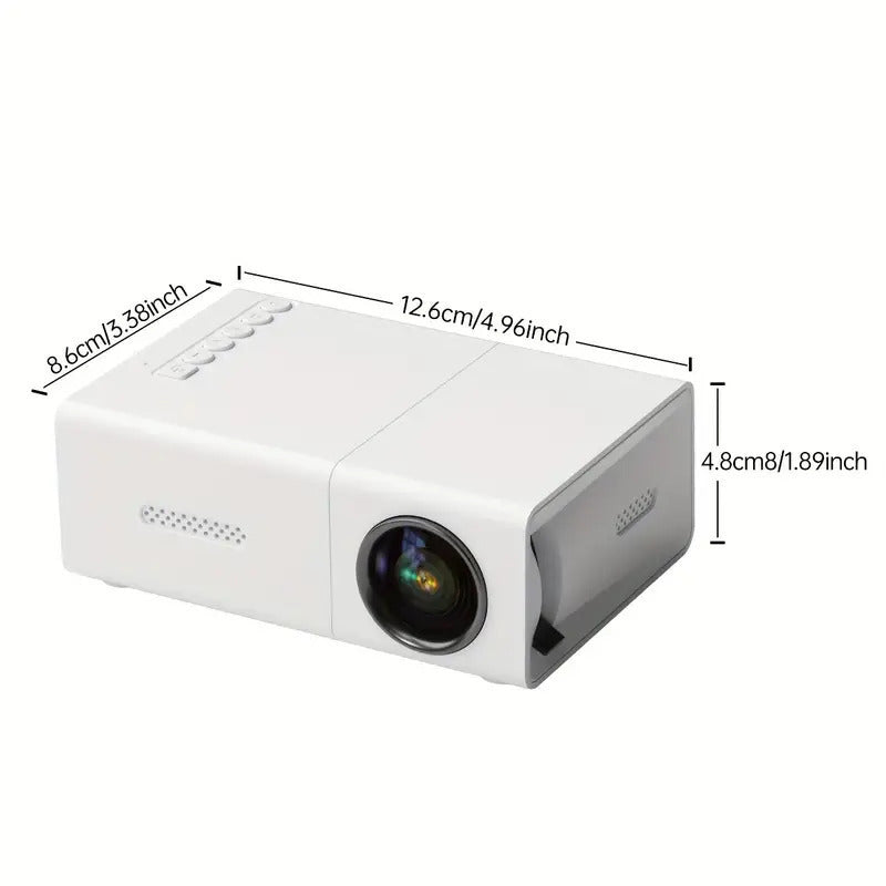 M100 Mini Portable LED Projector – Home Theater, Multiple Plug Standards
