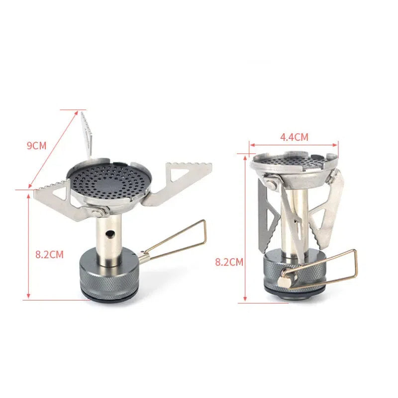 Mini Integrated Gas Camping Stove – Compact One-Piece Outdoor Cooking Burner for Easy Portability
