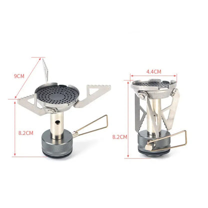 Mini Integrated Gas Camping Stove – Compact One-Piece Outdoor Cooking Burner for Easy Portability