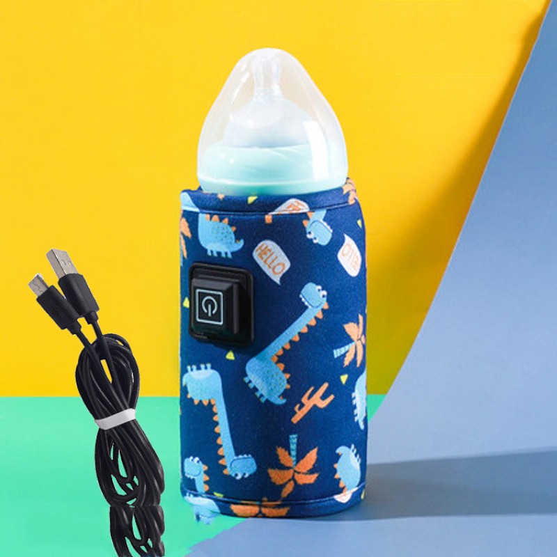 Portable Baby Bottle Warmer Bag – USB Thermostatic Heating with Cartoon Design